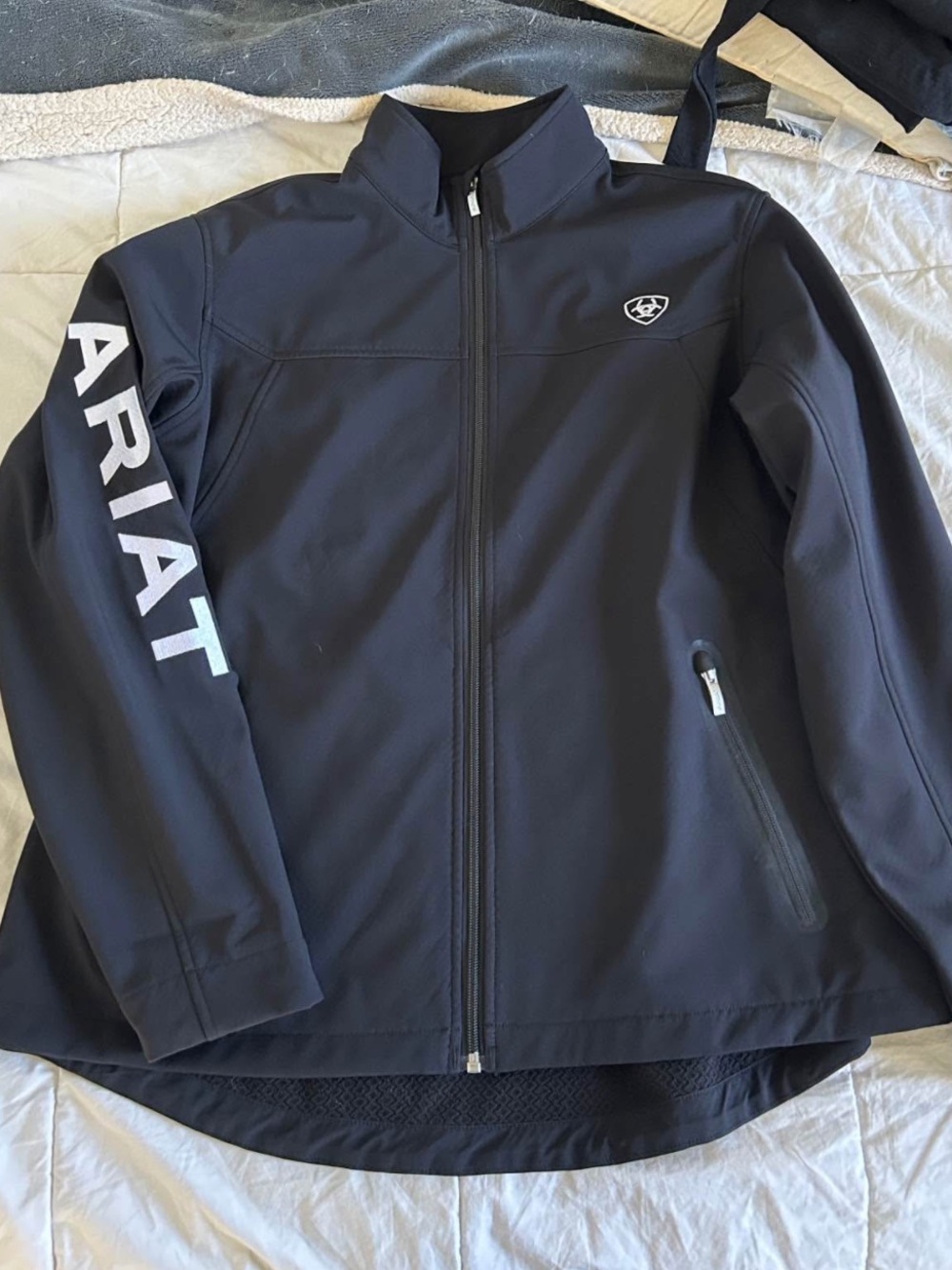 Ariat Black Women's Softshell Jacket with Sleeve Logo